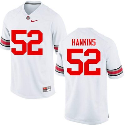 Men's Ohio State Buckeyes #52 Johnathan Hankins White Nike NCAA College Football Jersey OG FZS8444TM